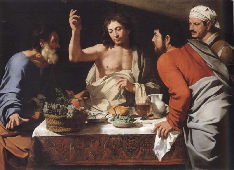CAVAROZZI, Bartolomeo The meal in Emmaus France oil painting art